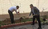 مراسم روز درختکاری با کاشت تعدادی نهال با حضور دکتر میرشریفی مدیر شبکه بهداشت و درمان شهرستان قدس در محل ستاد شبکه برگزار شد