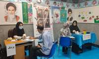 برپایی غرفه خدمت رسانی در منطقه کم برخوردار (فرهنگسرای شهید علمدار شهرستان قدس)