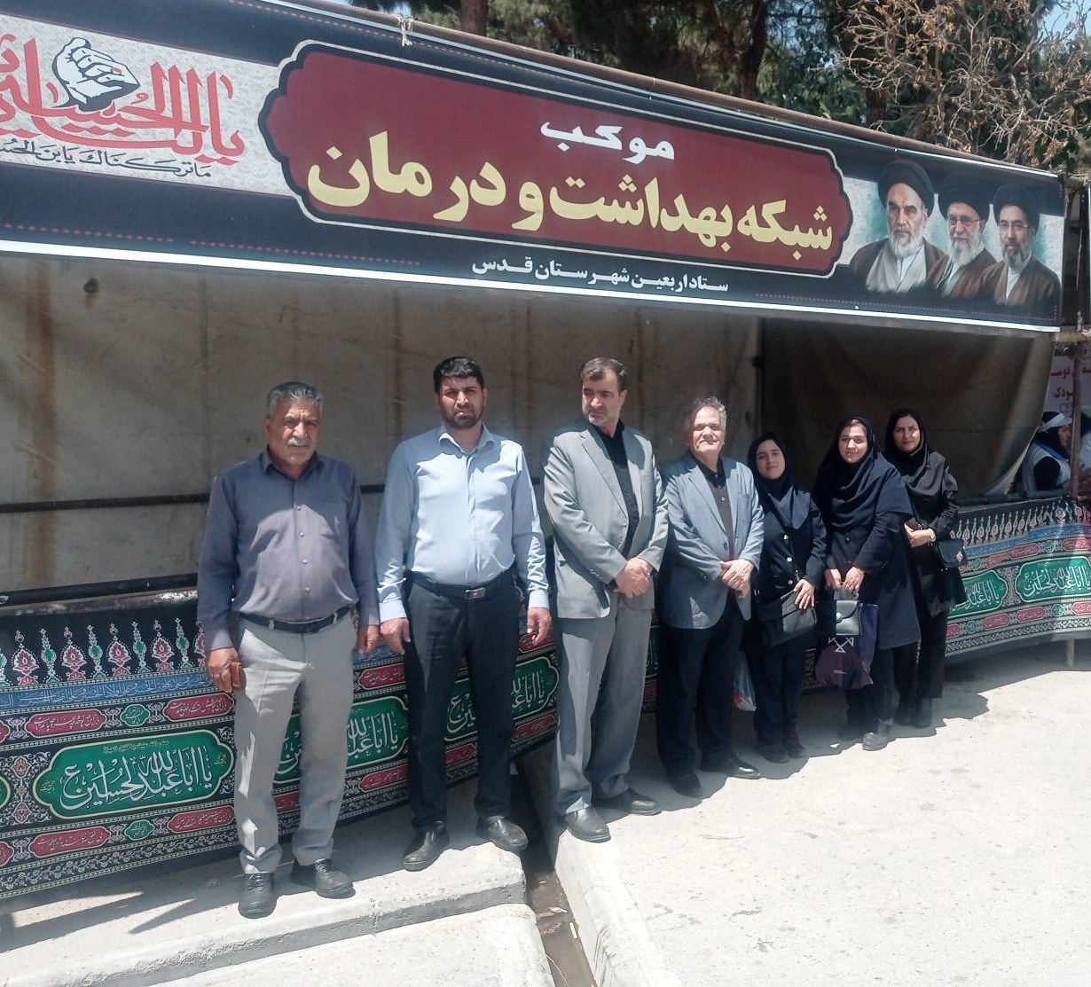 موکب سلامت شبکه بهداشت قدس در مسیر جاماندگان اربعین