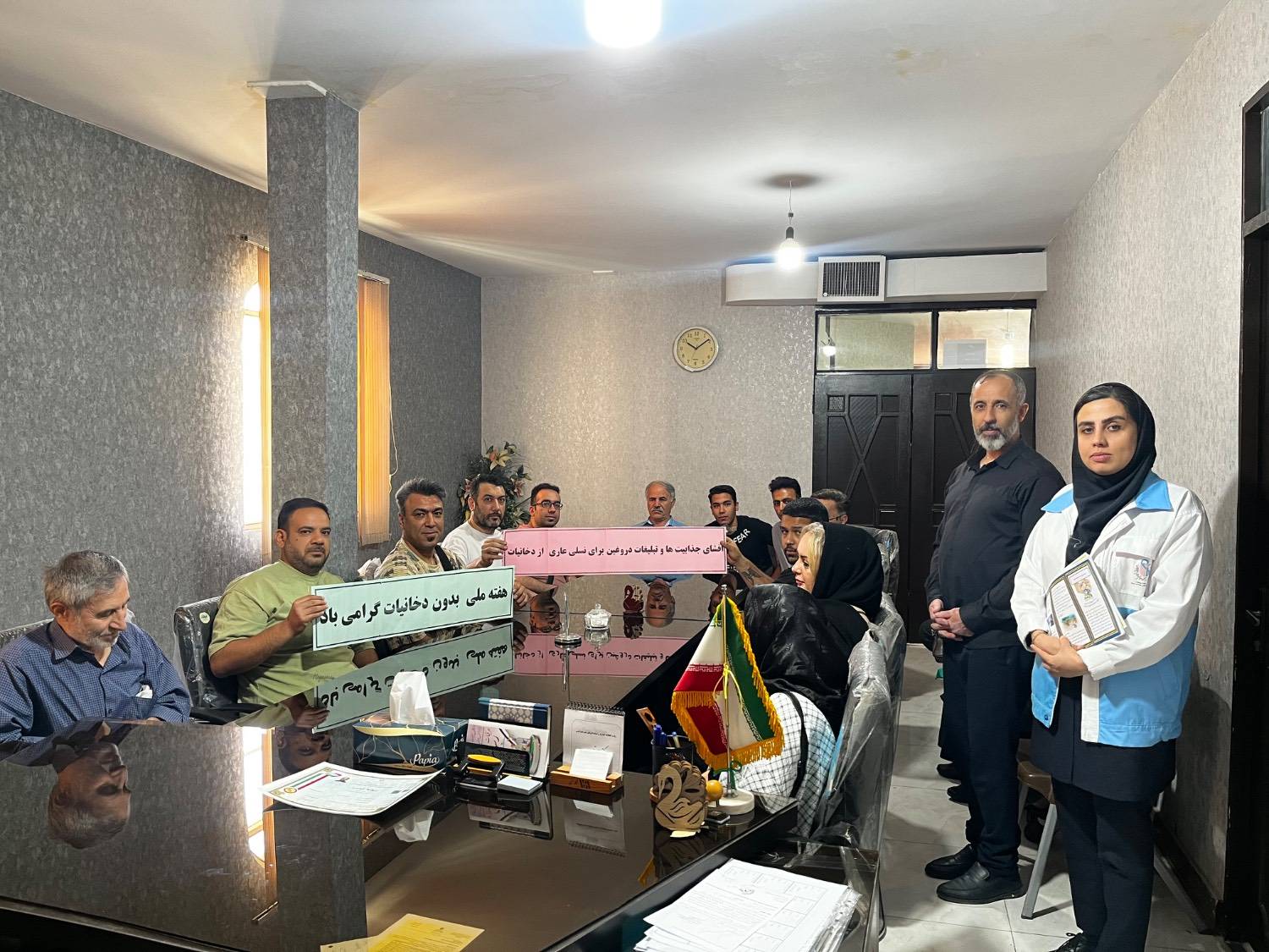 برگزاری جلسه آموزشی جهت متصدیان اصناف ویژه بزرگداشت هفته ملی بدون دخانیات سال ۱۴۰۵ توسط کارشناسان بهداشت محیط شبکه بهداشت و درمان شهرستان قدس