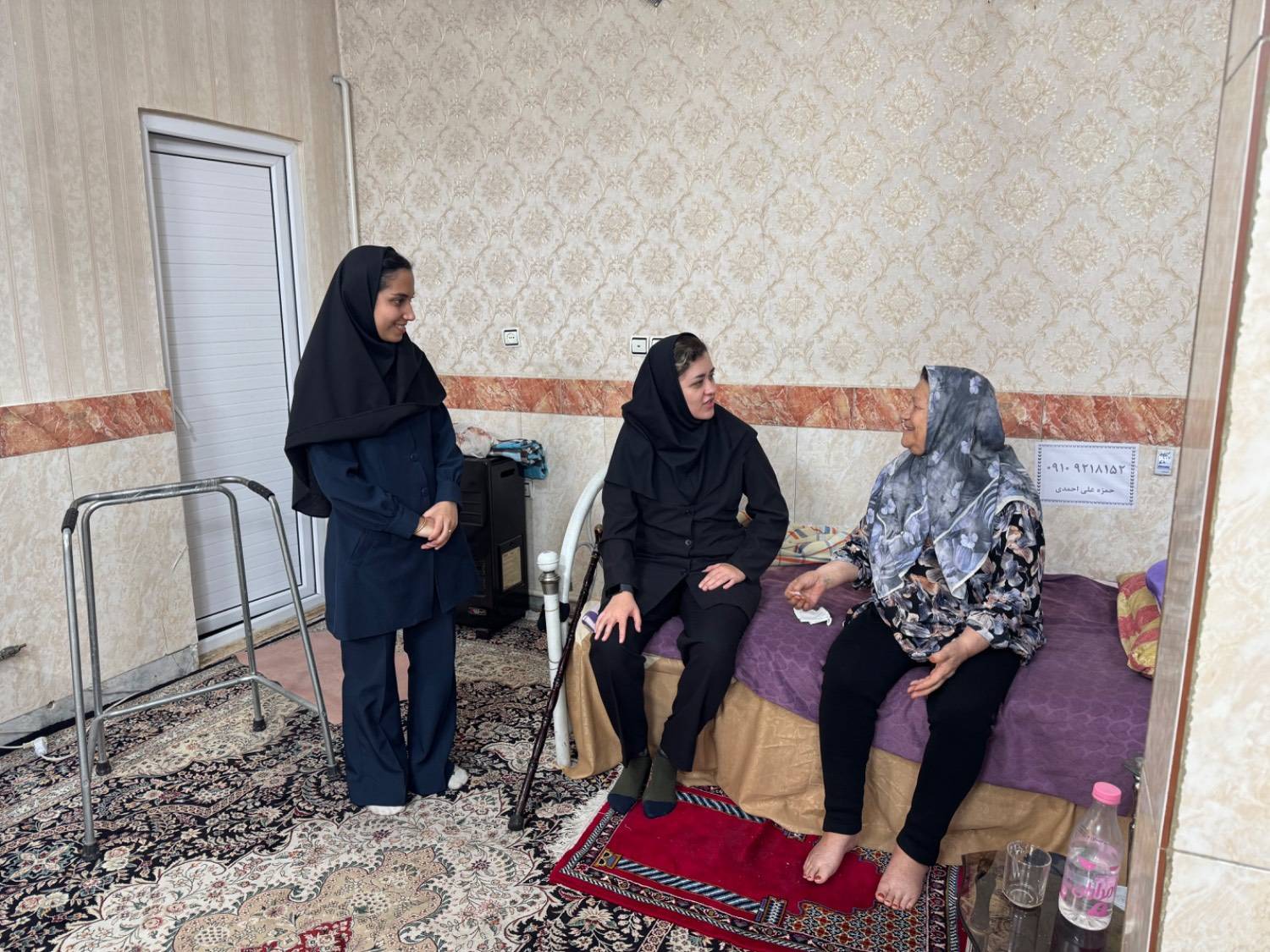 ویزیت در منزل و بازدید از سالمندان به مناسبت هفته سلامت روان در شهرستان قدس
